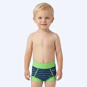 Watery Schwimmwindelhosen für Kinder - Neoprene Swim Nappy - Green Stripes