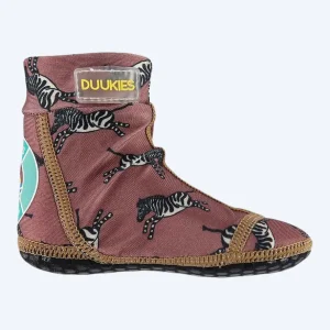 Duukies Schwimmsocken für Kinder - Zebra - Dunkelrot